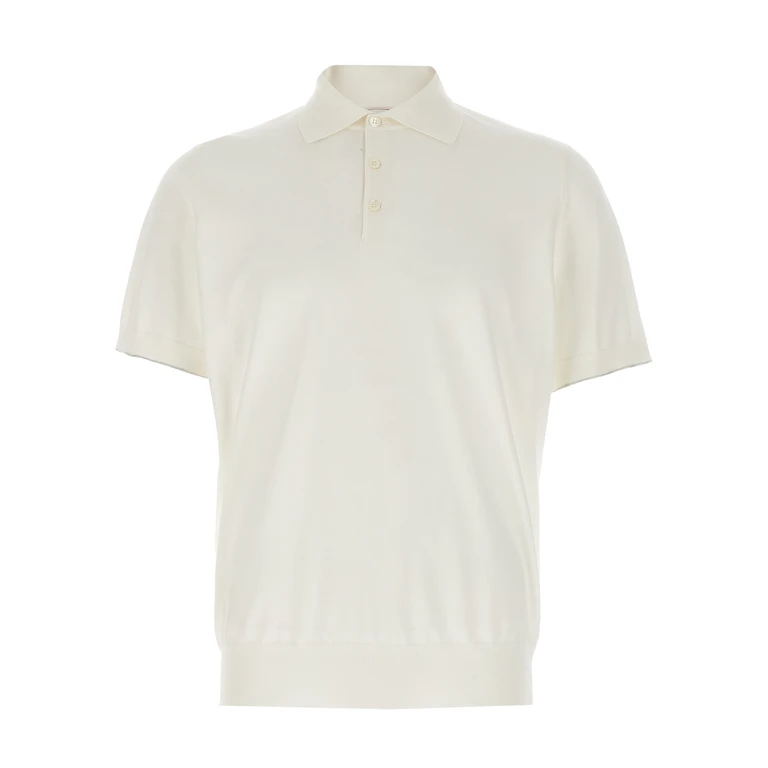 Brunello Cucinelli White Cotton Polo Shirt - Men