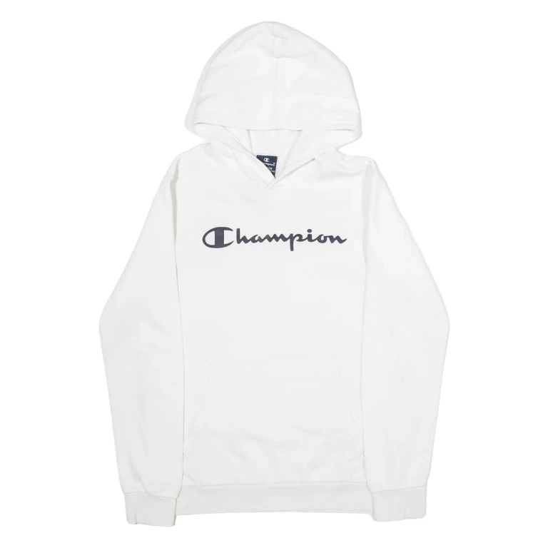 CHAMPION Womens White Hoodie XL