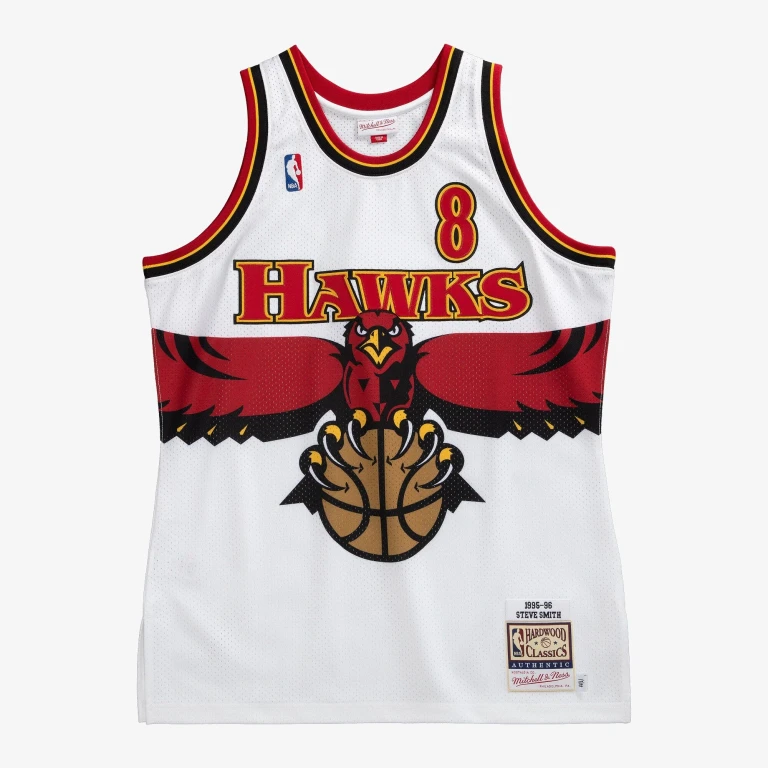 Men's NBA Authentic Jersey Hawks 1995 Steve Smith