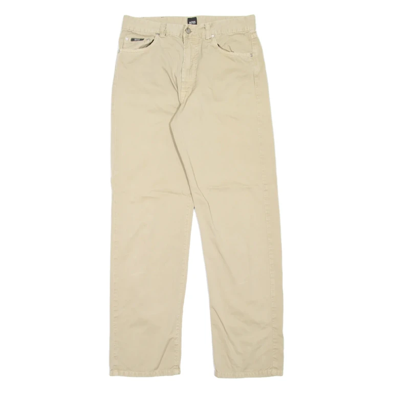 BOSS HUGO BOSS Mens Trousers Beige Regular Straight W30 L32