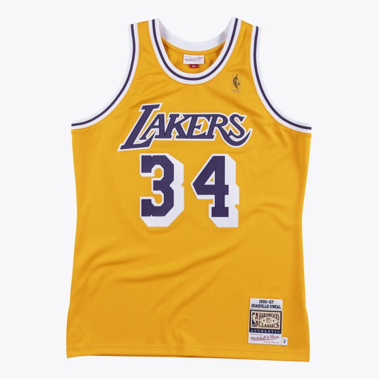 Men's NBA Authentic Jersey Lakers 1996 Shaquille O'Neal Jerseys