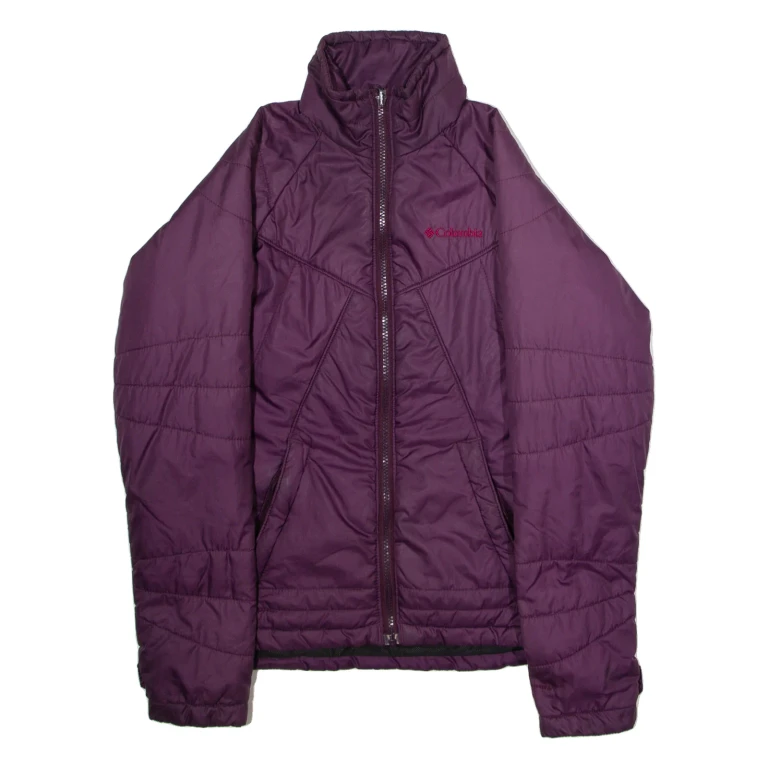 COLUMBIA Womens Puffer Jacket Maroon XS
