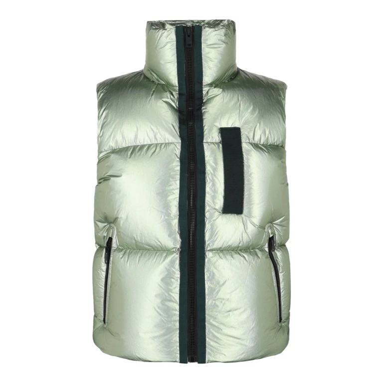 Metallic-Finish Down Puffer Vest