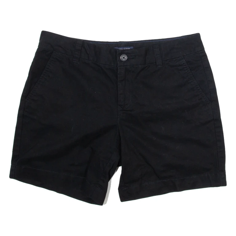 TOMMY HILFIGER Womens Chino Shorts Black S W32