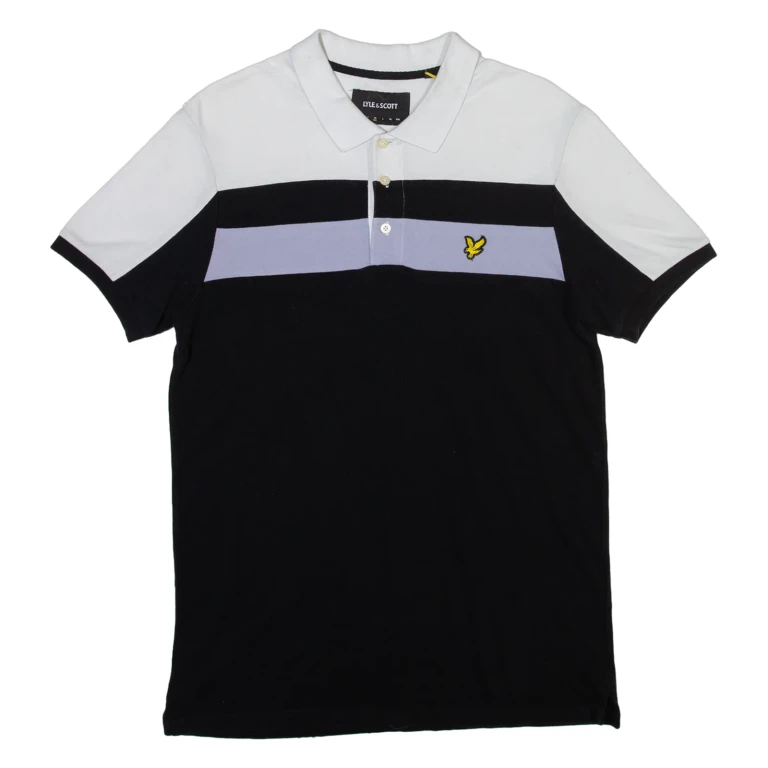 LYLE & SCOTT Mens Polo Shirt Black M