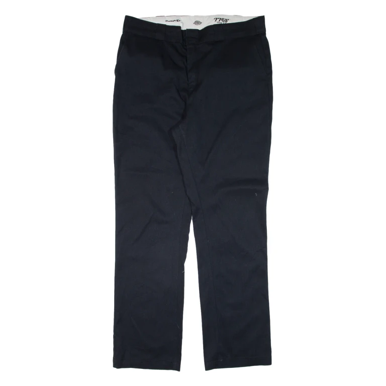 DICKIES 776 Workwear Womens Trousers Black Slim Straight W36 L30