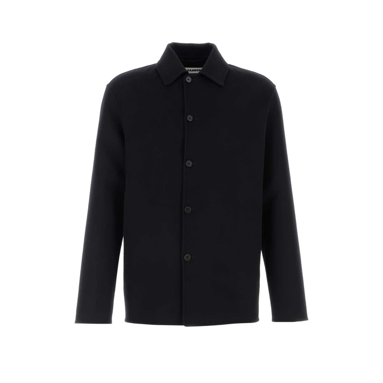 Jil Sander Midnight Blue Wool Blend Shirt 402 Camicie - Men