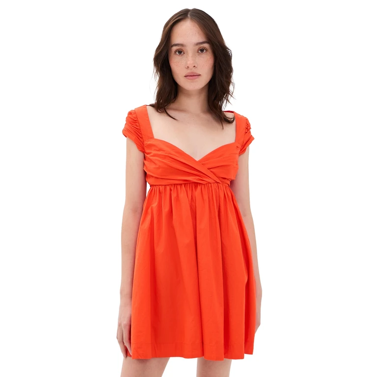 Free People Raven Mini Dress Mandarin Red S