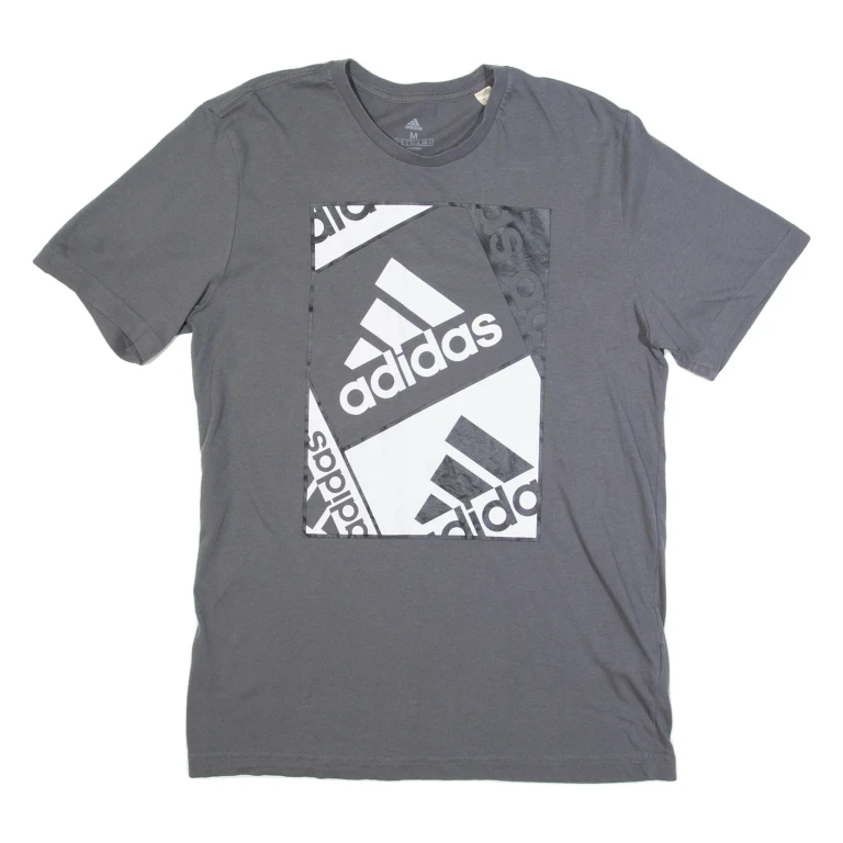 ADIDAS Mens T-Shirt Grey M