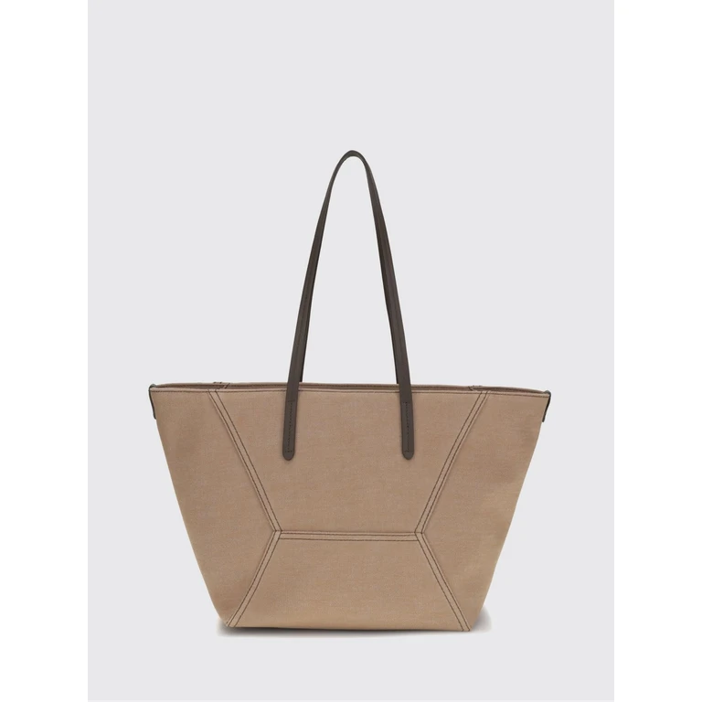 Cotton Tote Bag with Double Leather Handles (MB25D2573C005)