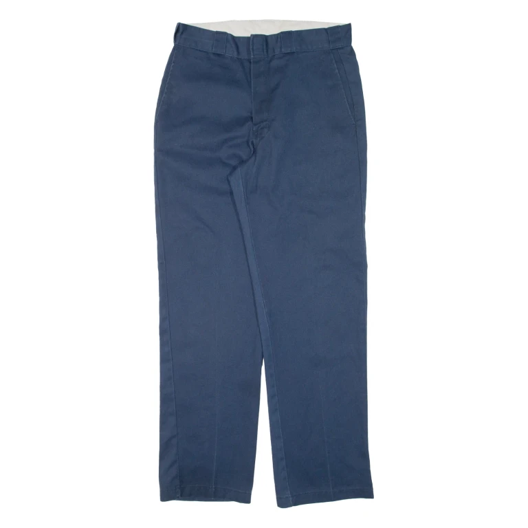 DICKIES Workwear Mens Trousers Blue Regular Straight W32 L32 (FF4-061124-4985)