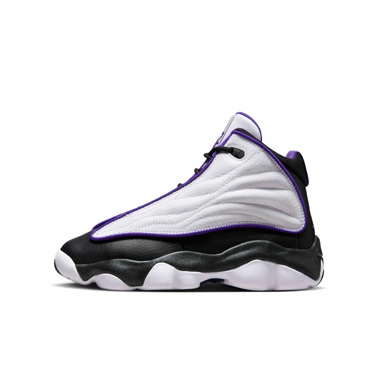 Grade School Pro Strong 'White Black Electro Purple Gs' Sneakers