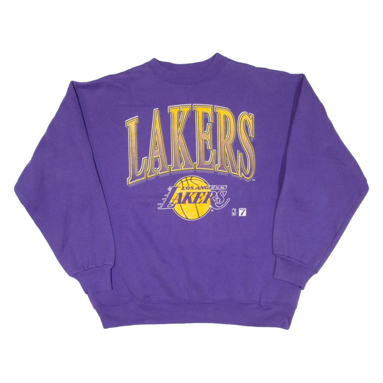 TULTEX Los Angeles Lakers Mens Sweatshirt Purple USA XL