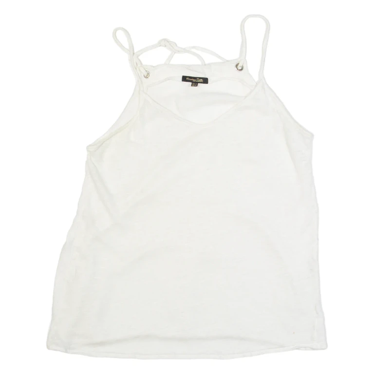 MASSIMO DUTTI Womens Camisole Top Cream Sleeveless M