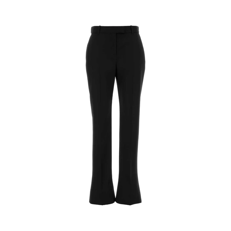 Alexander McQueen Black Wool Pant Pantaloni - Women