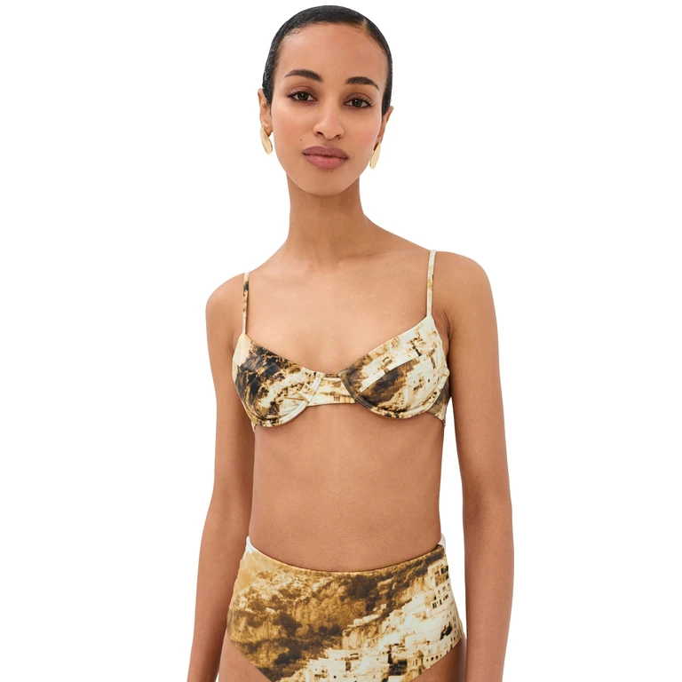 STAUD Caroline Bikini Top Cliffside M