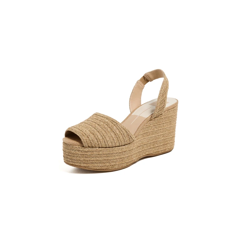Dolce Vita Akera Wedge Espadrilles Natural Raffia 8