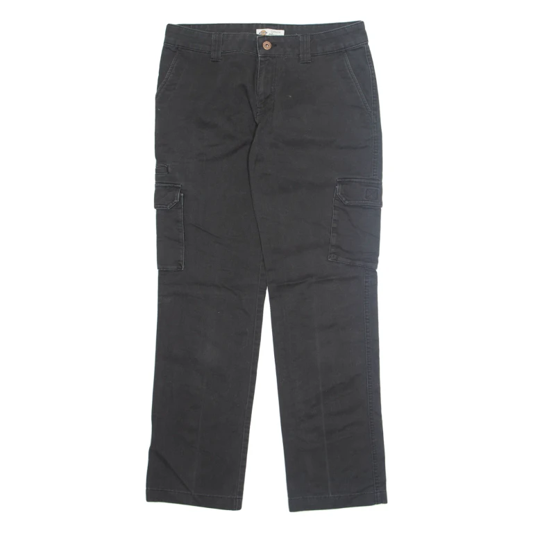 DICKIES Cargo Womens Trousers Grey Relaxed Tapered W30 L30