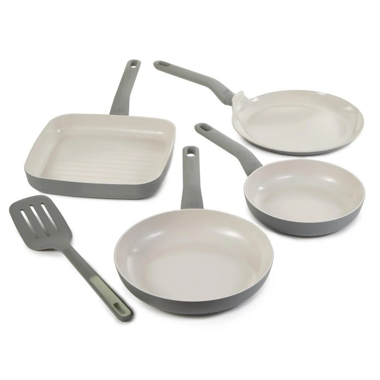 Leo Balance 5Pc Nonstick Ceramic Specialty Pan Set with Turner