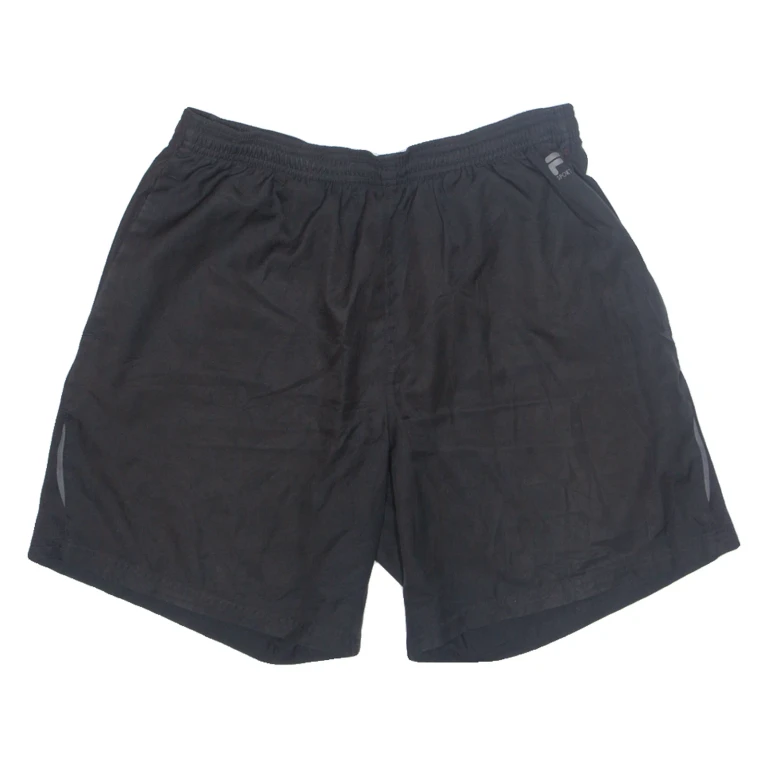 FILA Mens Sports Shorts Black Relaxed M W28