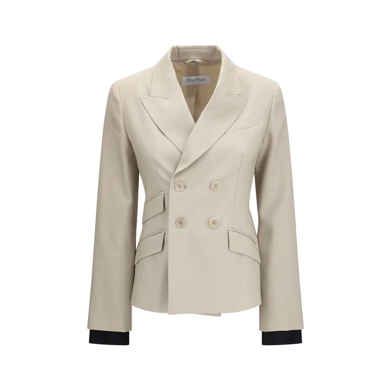 Max Mara Beige Wool Oves Aries Blazer Clothing - Women