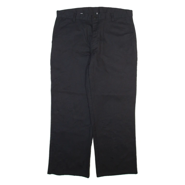 DICKIES Mens Trousers Black Regular Straight W36 L30