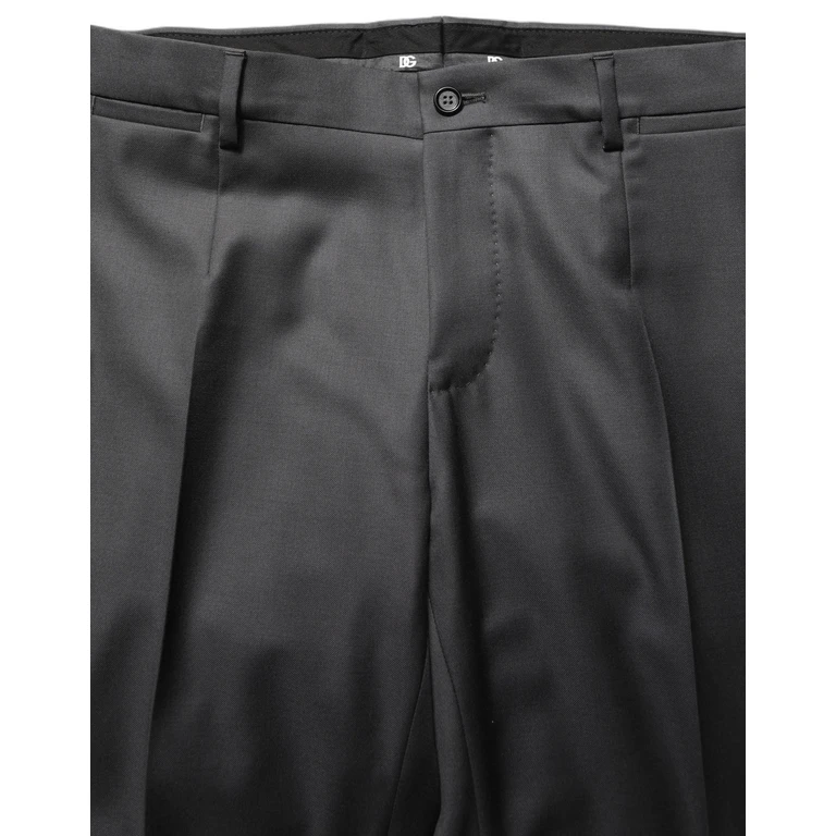 Dolce & Gabbana Gray Martini Slim Fit Formal 2piece Men Suit Virgin Wool - Men