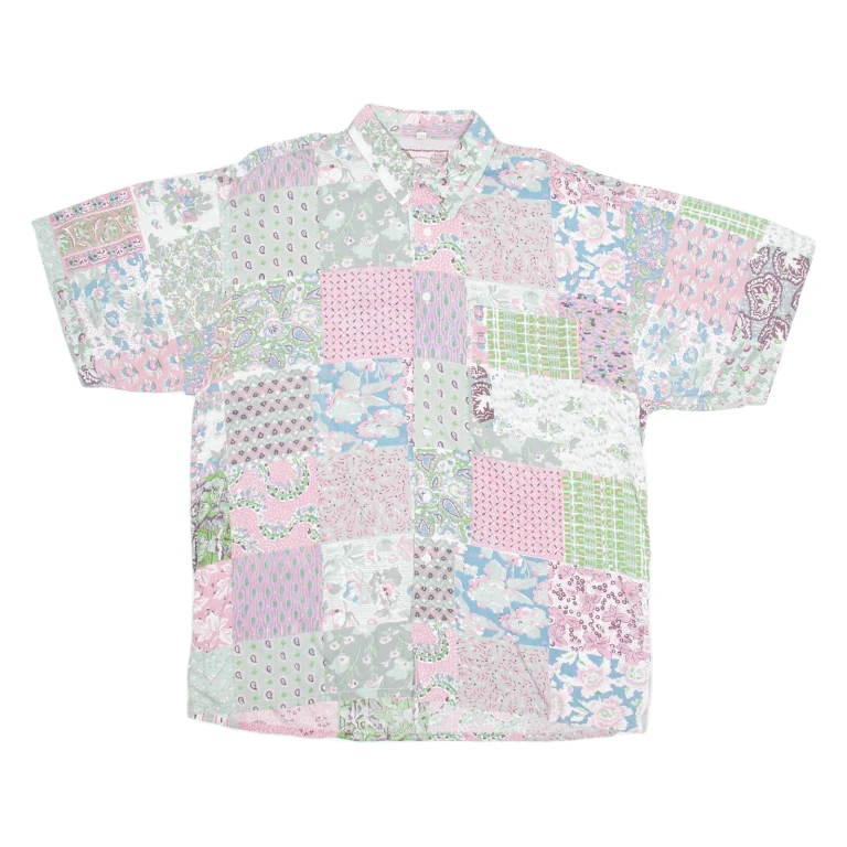 LETS GO Mens Shirt Pink Floral XL