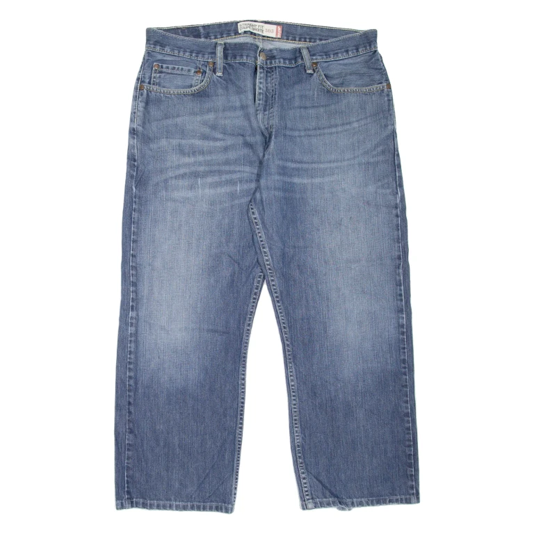 LEVI'S 505 Jeans Mens Blue Regular Straight Stone Wash W36 L25