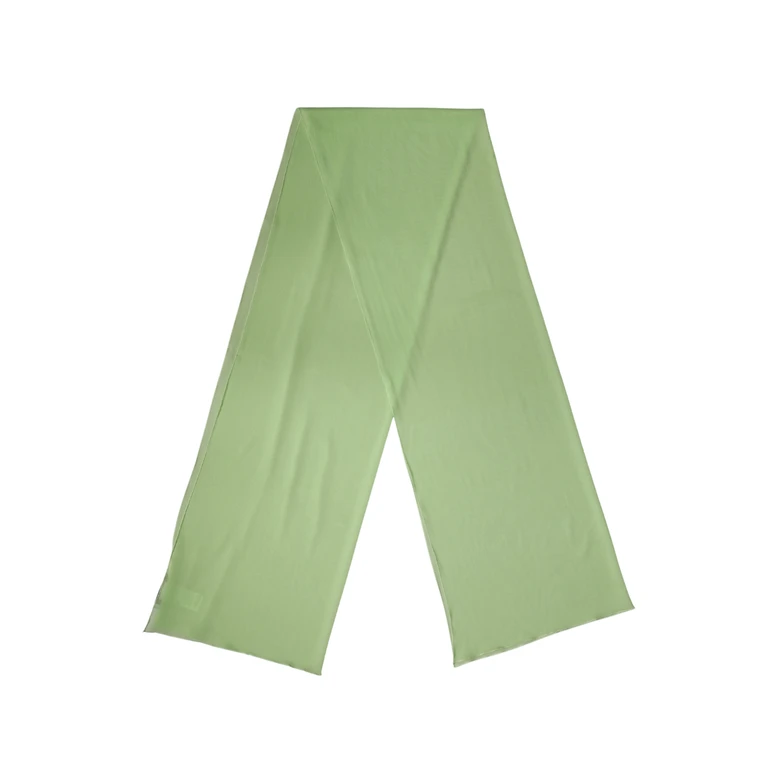 Dolce & Gabbana Light Green Silk Neck Wrap Shawl Stole 200cm X 64cm Scarf Elastane - Women