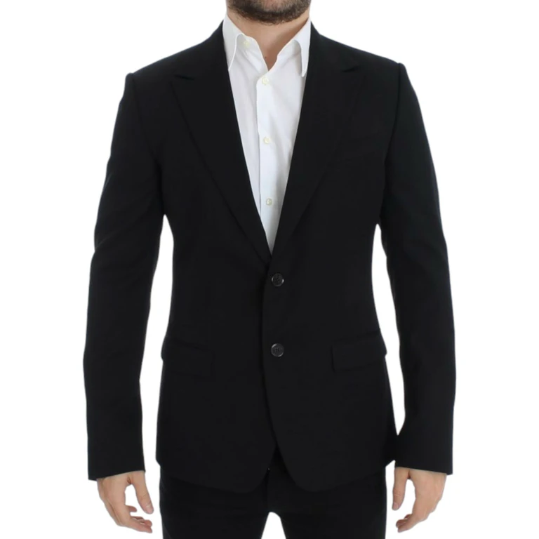Dolce & Gabbana Black Wool Slim Fit Blazer Clothing - Men