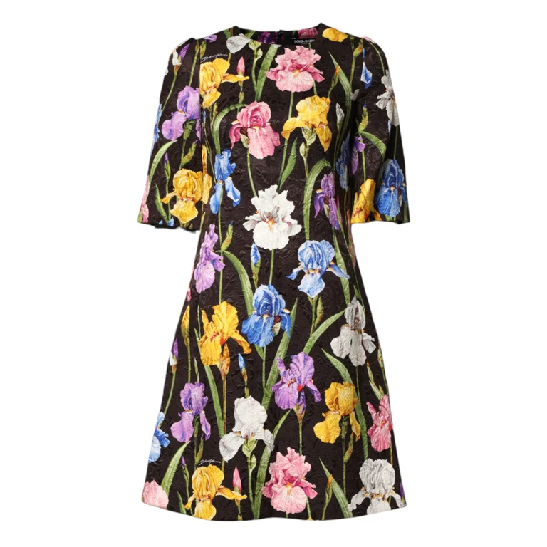 Dolce & Gabbana Black Floral Brocade A-Line Mini Dress Co+se+vi - Women