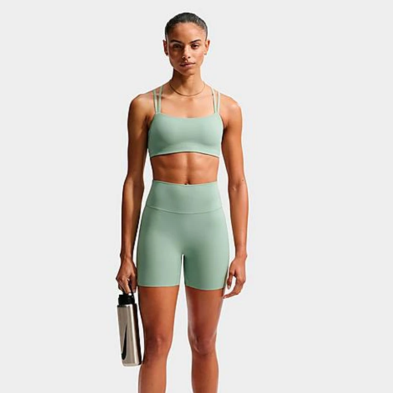 Nike Women's Zenvy Strappy Light Support Padded Sports Bra in Steam/White Size: XXS