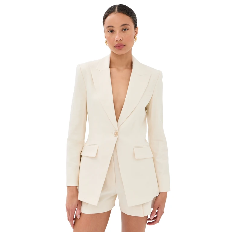 Veronica Beard Chandler Dickey Jacket Ecru 0
