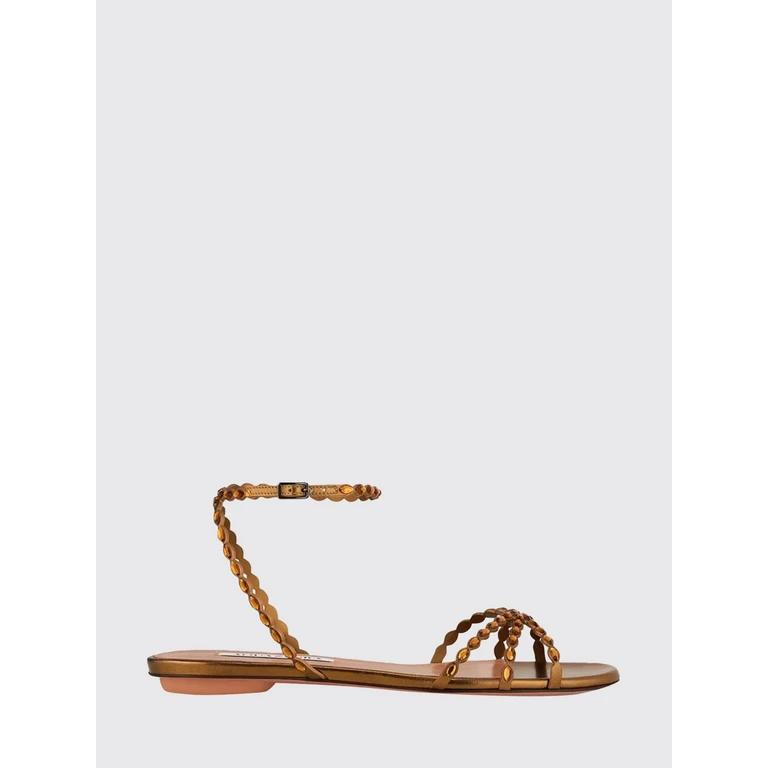 Heeled Sandal Woman color Gold (LSKFLAS0MSKDEE)
