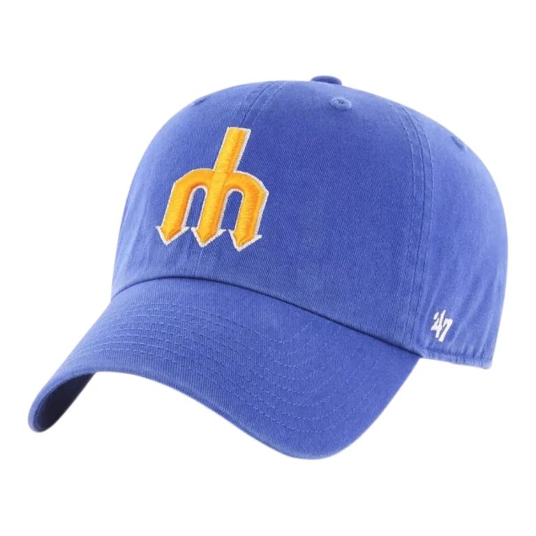 Clean Up Seattle Mariners Cooperstown Strapback Hat - Royal Blue Adjustable Cap