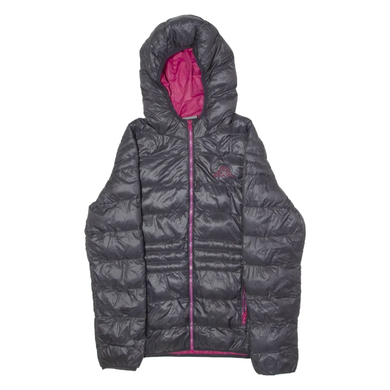 KAPPA Womens Puffer Jacket Black Hooded M