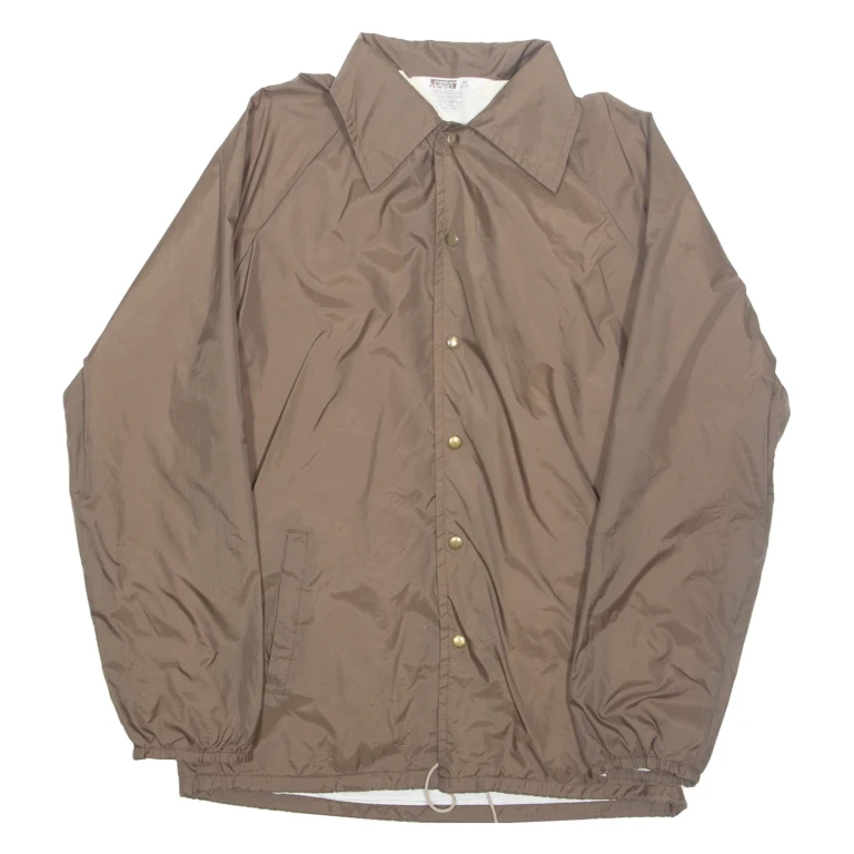 WARD Mens Coach Jacket Brown Nylon M