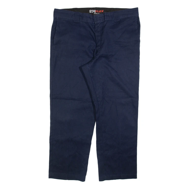 DICKIES 874 Workwear Mens Trousers Blue Regular Straight W40 L29