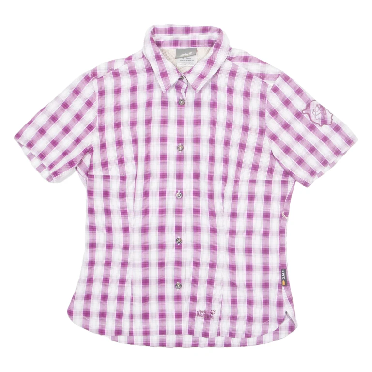 JACK WOLFSKIN Womens Shirt Purple Check S