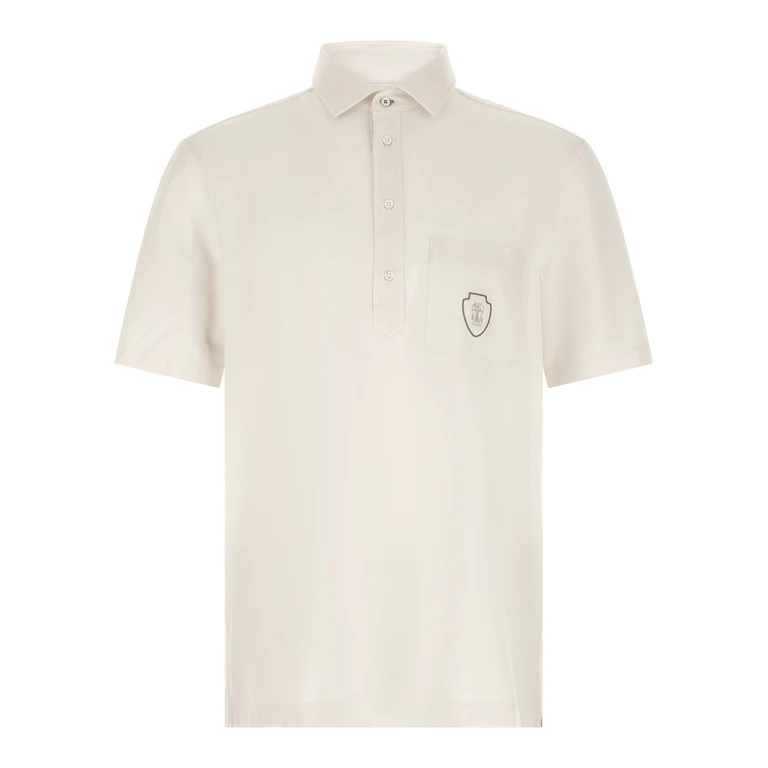 Brunello Cucinelli White Virgin Wool Polo Shirt - Men