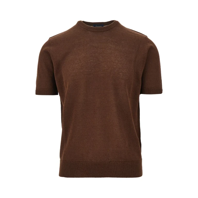 DRUMOHR Linen-blend knitted T-shirt Man 50