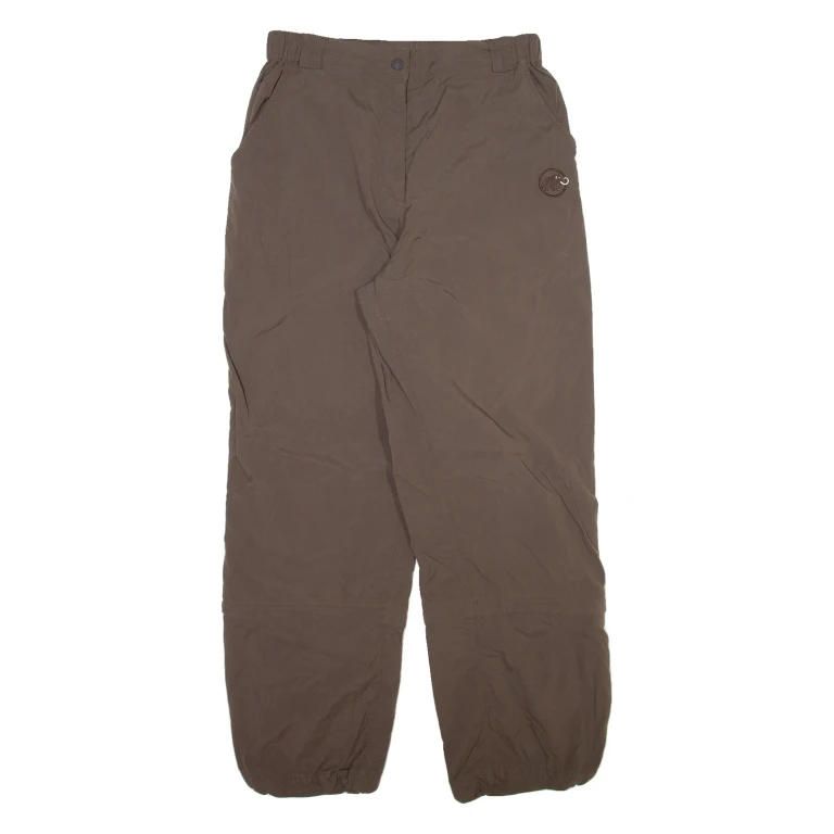 MAMMUT Detachable Legs Womens Trousers Brown Relaxed Tapered W28 L27