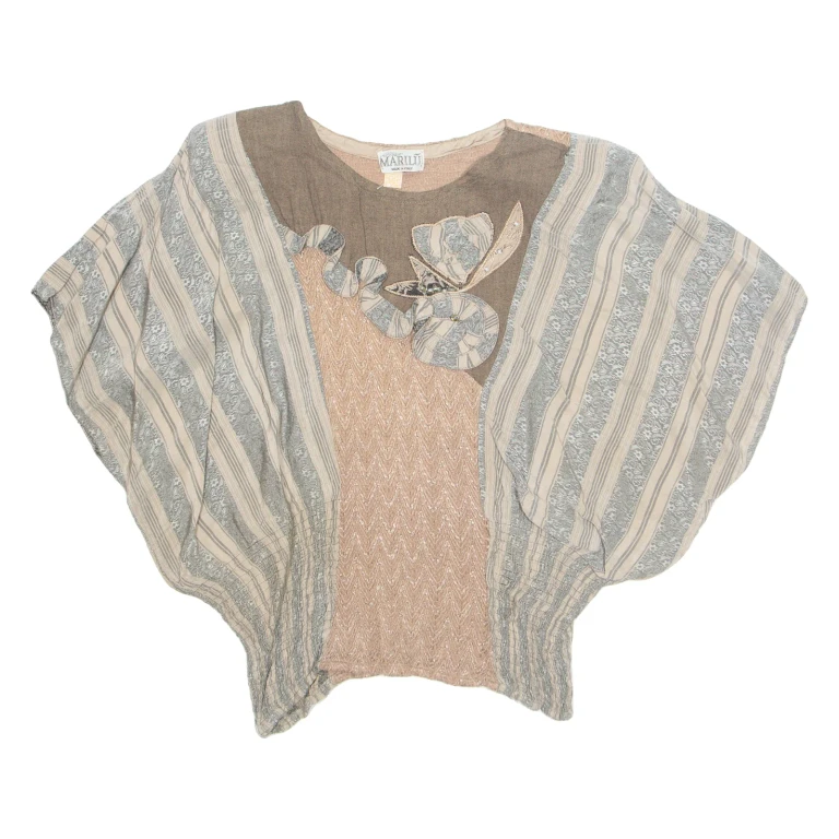 Womens Top Beige V-Neck M