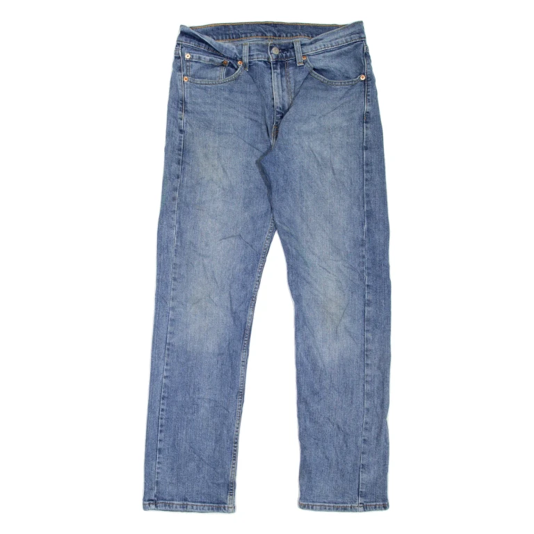 LEVI'S 505 Jeans Mens Blue Regular Straight Stone Wash W29 L30