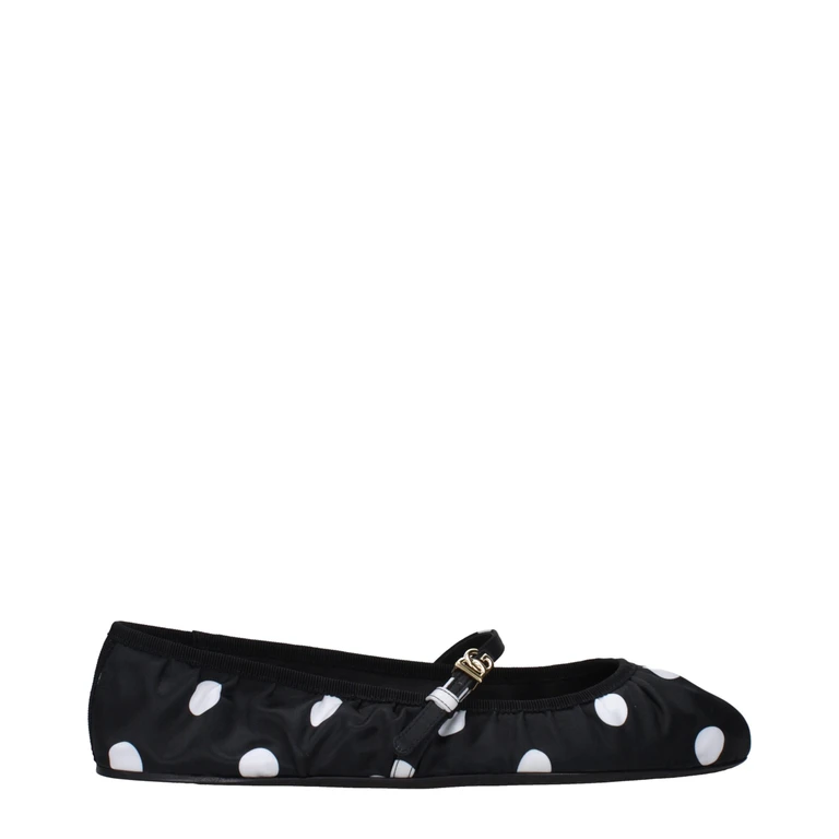 Dolce & Gabbana Black Fabric Ballet Flats - Women