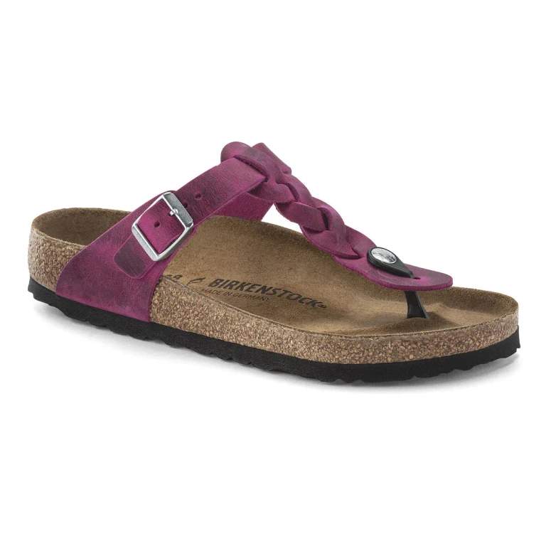 Gizeh Oiled Leather Festival Fuchsia Sandals