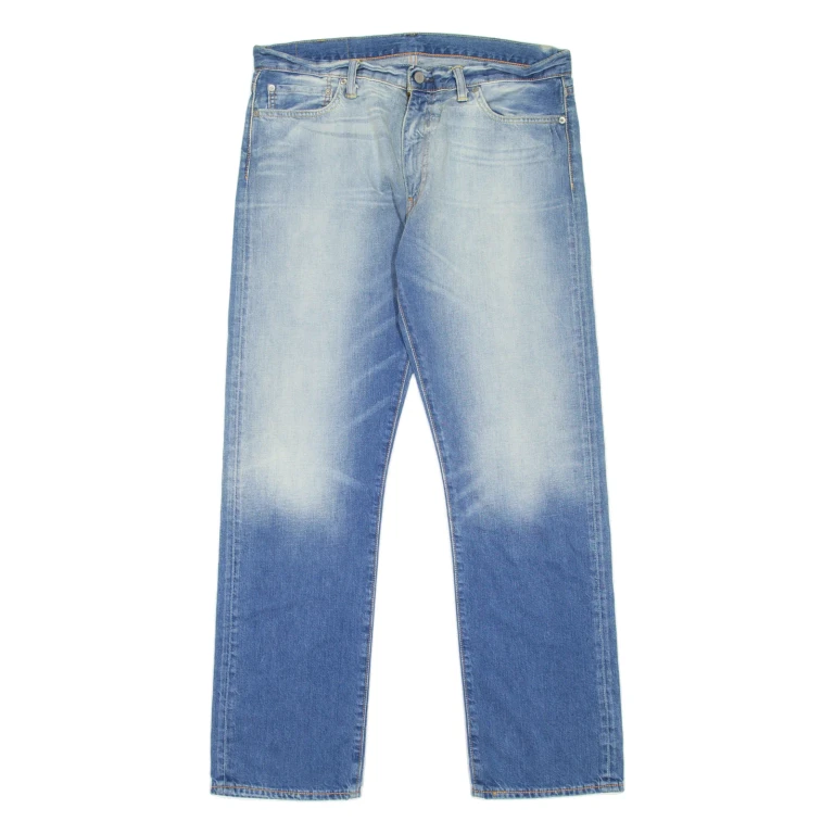 LEVI'S 504 Jeans Mens Blue Regular Straight Stone Wash W36 L32