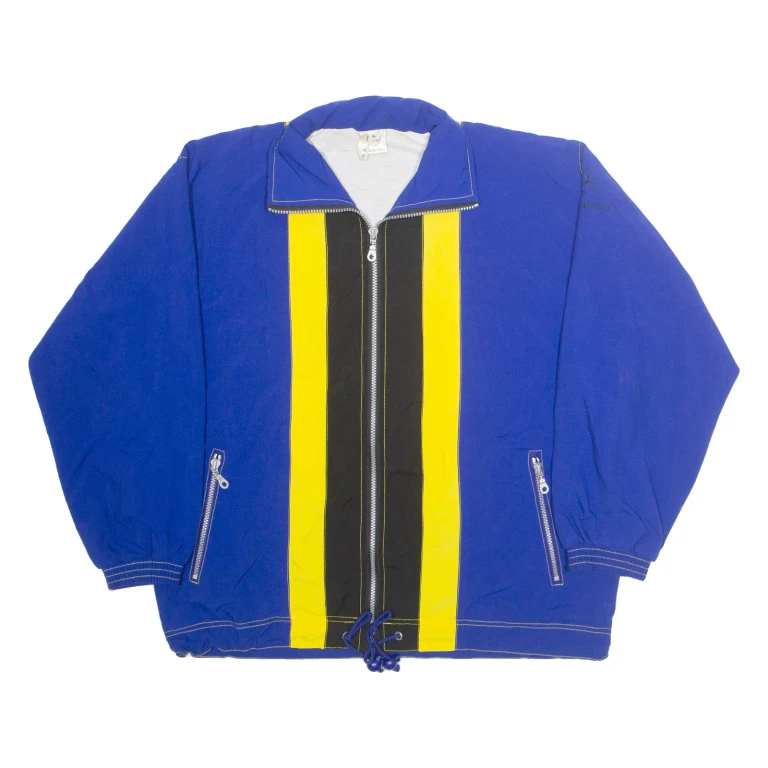 MERCEDES-BENZ Mens Shell Jacket Blue Nylon S