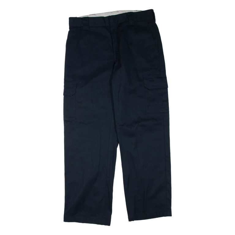 DICKIES Mens Trousers Black Relaxed Straight W34 L32